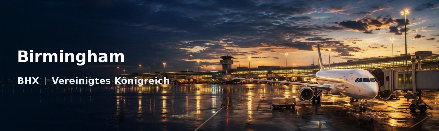 Birmingham Flughafen-Titelbild mit IATA-Code