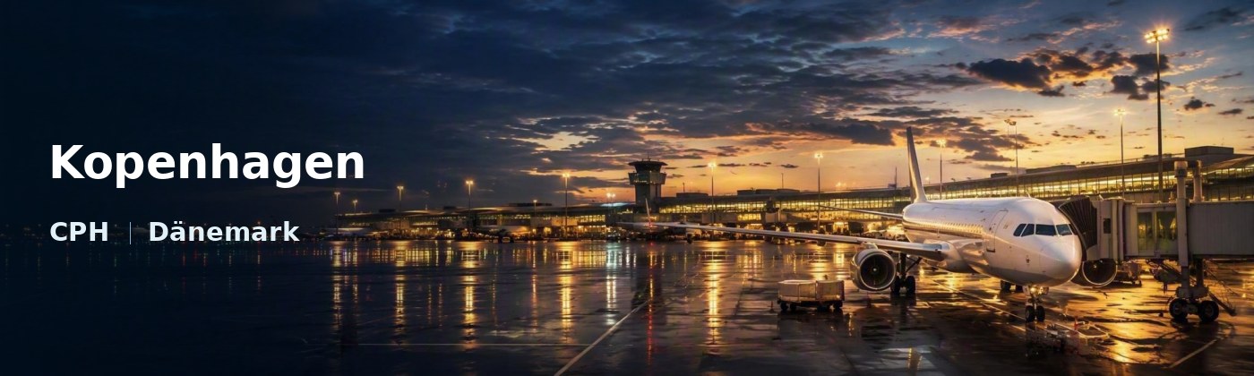 Kopenhagen Flughafen-Titelbild mit IATA-Code