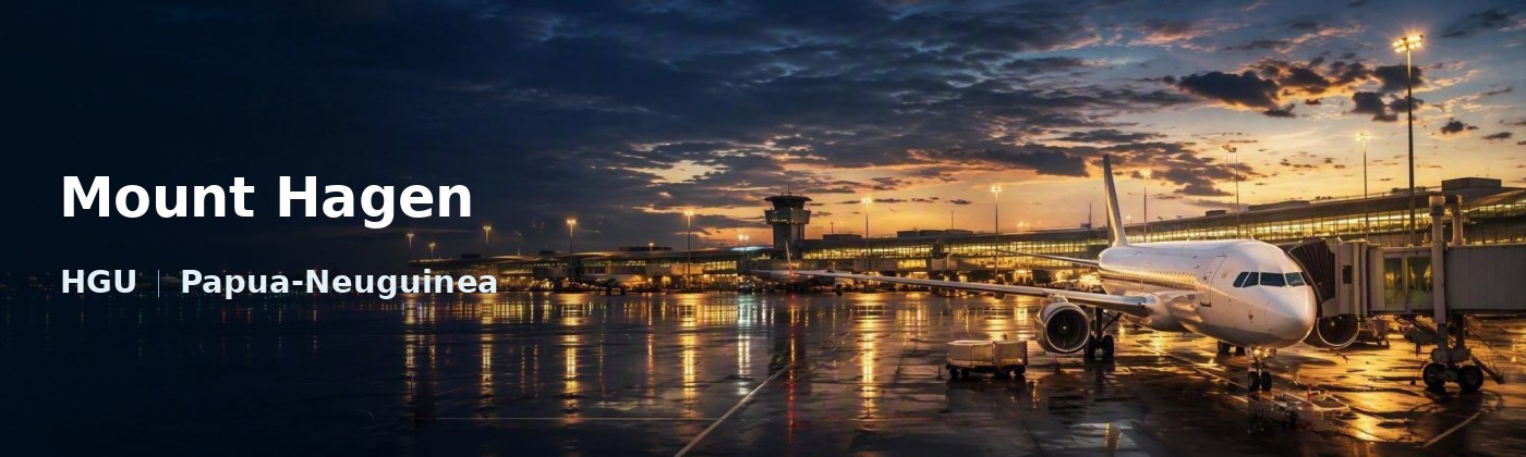 Mount Hagen Flughafen-Titelbild mit IATA-Code