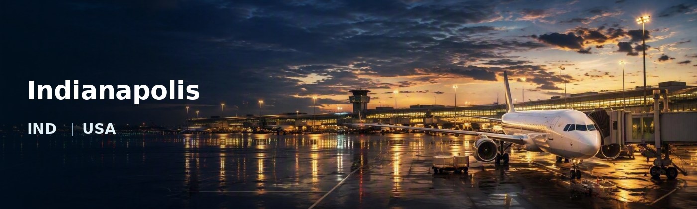 Indianapolis Flughafen-Titelbild mit IATA-Code