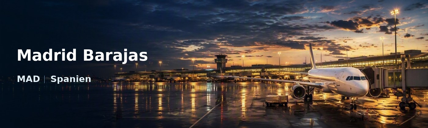 Madrid Barajas Flughafen-Titelbild mit IATA-Code