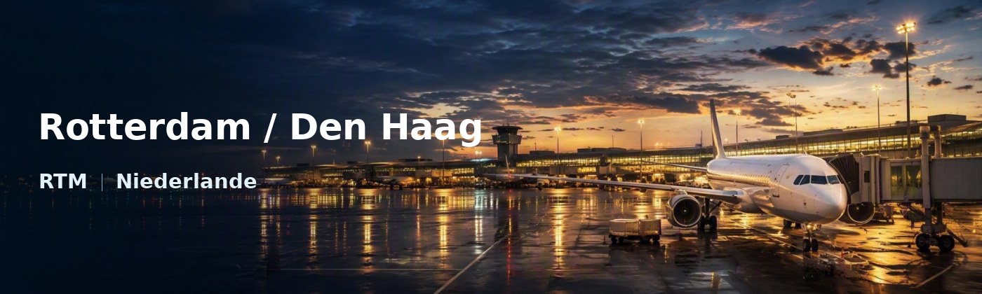 Rotterdam / Den Haag Flughafen-Titelbild mit IATA-Code