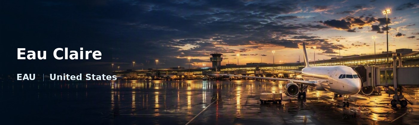 Eau Claire Flughafen-Titelbild mit IATA-Code