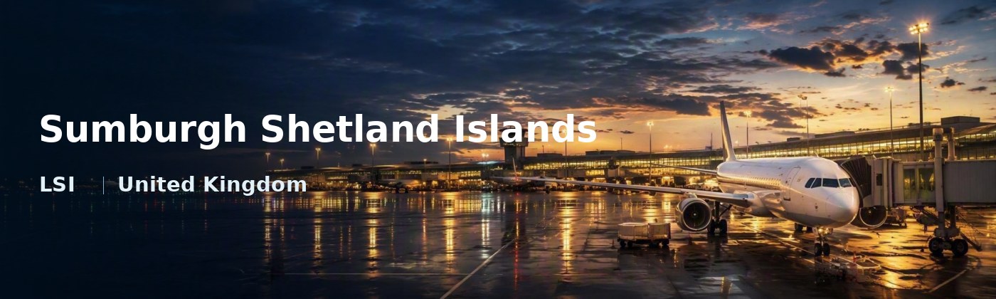 Sumburgh Shetland Islands Flughafen-Titelbild mit IATA-Code