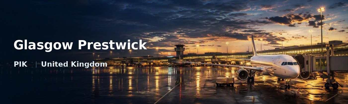 Glasgow Prestwick Flughafen-Titelbild mit IATA-Code