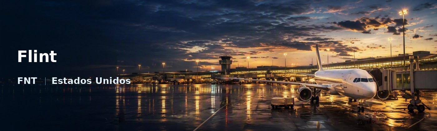 Flint Flughafen-Titelbild mit IATA-Code