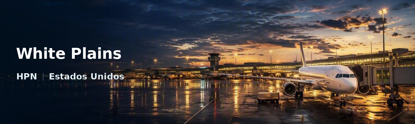 White Plains Flughafen-Titelbild mit IATA-Code