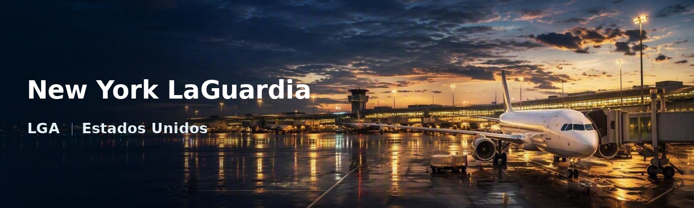 New York LaGuardia Flughafen-Titelbild mit IATA-Code