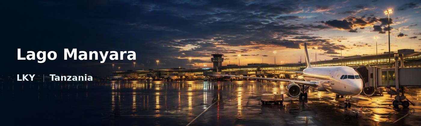 Lago Manyara Flughafen-Titelbild mit IATA-Code