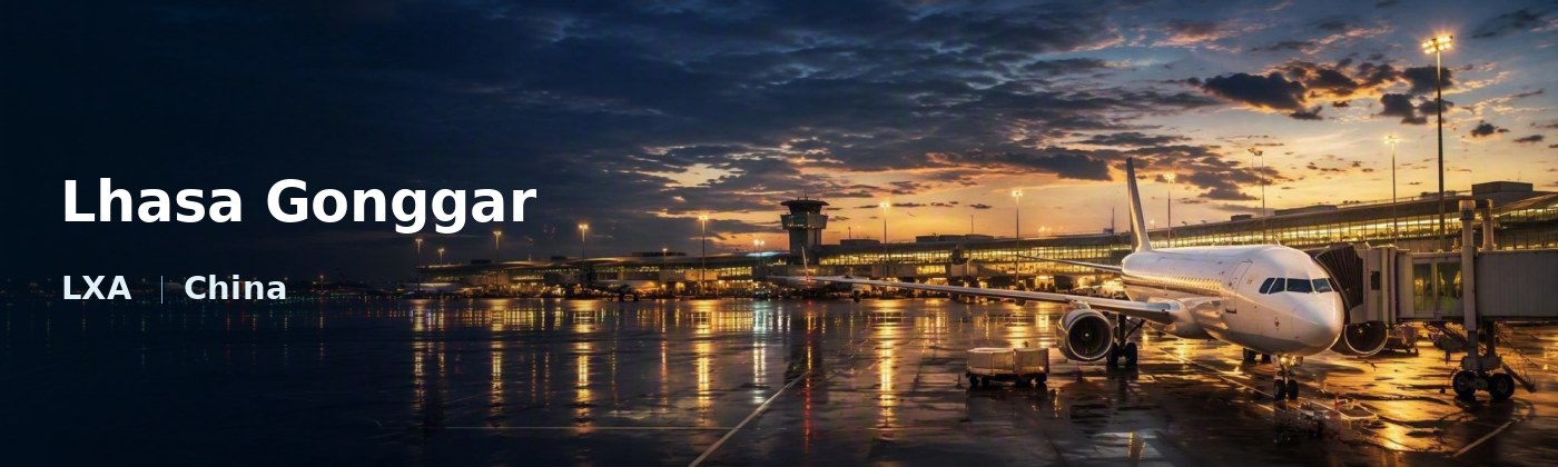 Lhasa Gonggar Flughafen-Titelbild mit IATA-Code