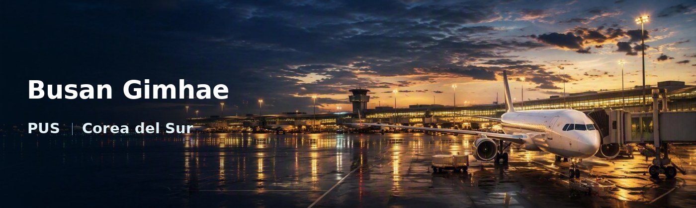 Busan Gimhae Flughafen-Titelbild mit IATA-Code