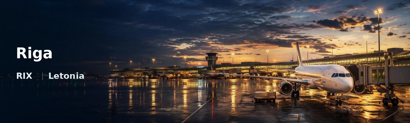 Riga Flughafen-Titelbild mit IATA-Code