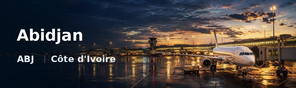 Abidjan Flughafen-Titelbild mit IATA-Code