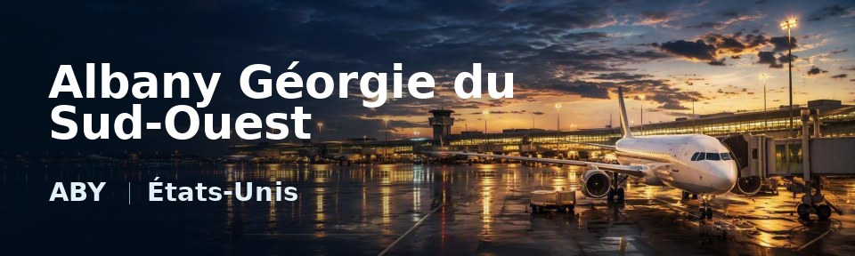 Albany Géorgie du Sud-Ouest Flughafen-Titelbild mit IATA-Code
