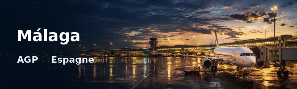 Málaga Flughafen-Titelbild mit IATA-Code