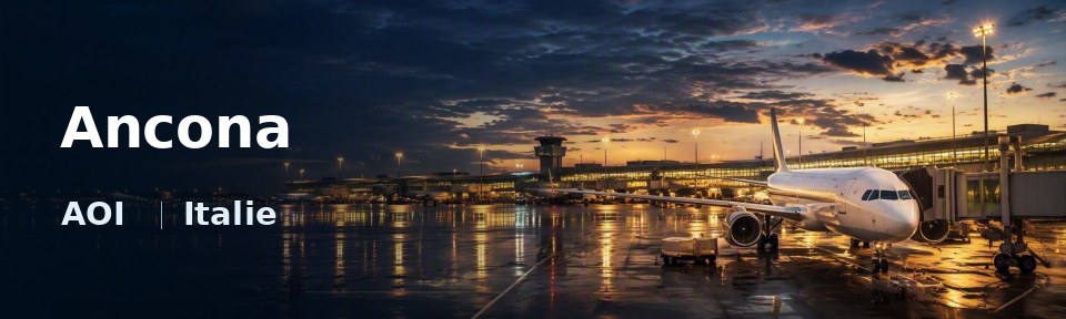 Ancona Flughafen-Titelbild mit IATA-Code