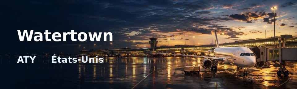 Watertown Flughafen-Titelbild mit IATA-Code