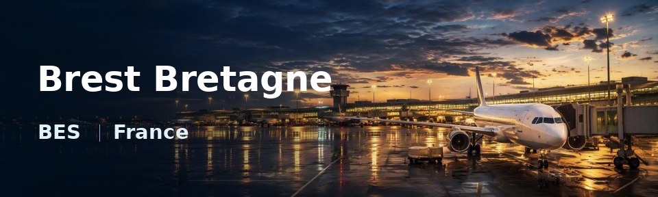 Brest Bretagne Flughafen-Titelbild mit IATA-Code