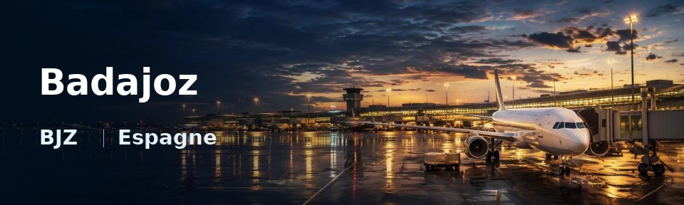 Badajoz Flughafen-Titelbild mit IATA-Code