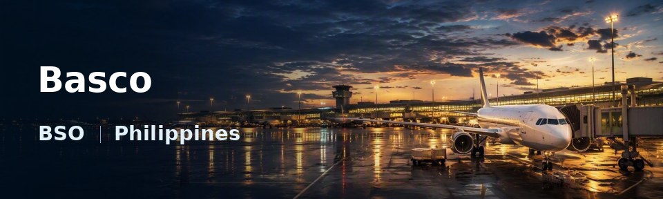 Basco Flughafen-Titelbild mit IATA-Code