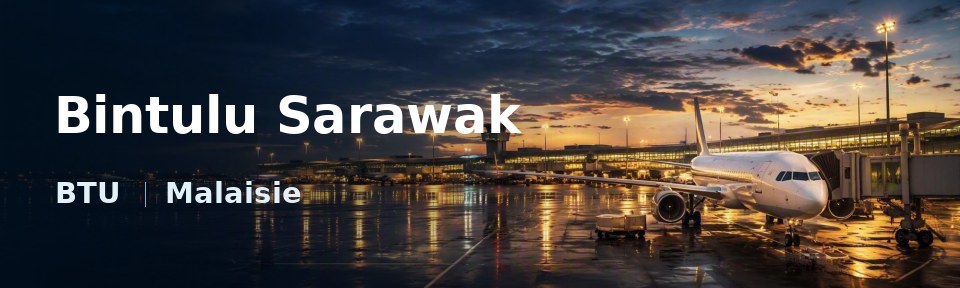 Bintulu Sarawak Flughafen-Titelbild mit IATA-Code