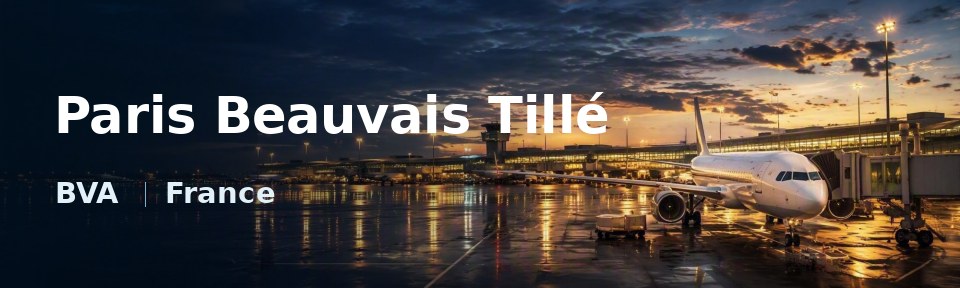 Paris Beauvais Tillé Flughafen-Titelbild mit IATA-Code