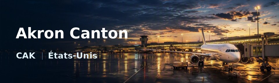 Akron Canton Flughafen-Titelbild mit IATA-Code