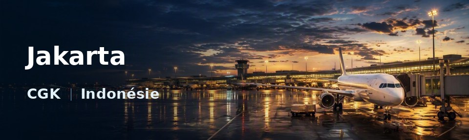 Jakarta Flughafen-Titelbild mit IATA-Code
