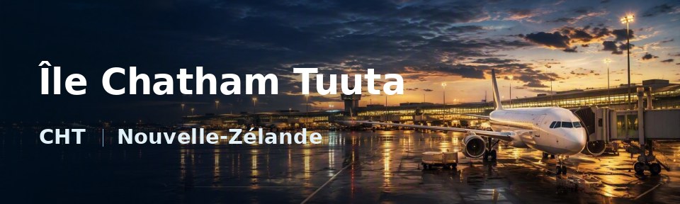 Île Chatham Tuuta Flughafen-Titelbild mit IATA-Code