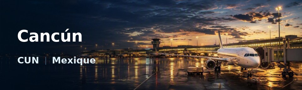 Cancún Flughafen-Titelbild mit IATA-Code