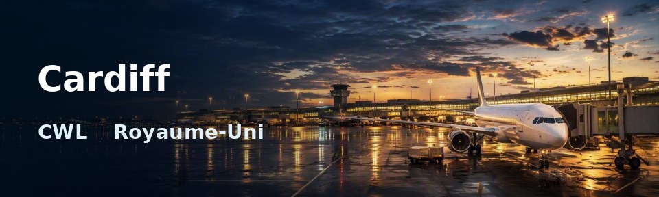 Cardiff Flughafen-Titelbild mit IATA-Code