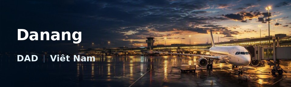 Danang Flughafen-Titelbild mit IATA-Code