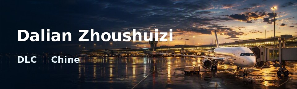 Dalian Zhoushuizi Flughafen-Titelbild mit IATA-Code