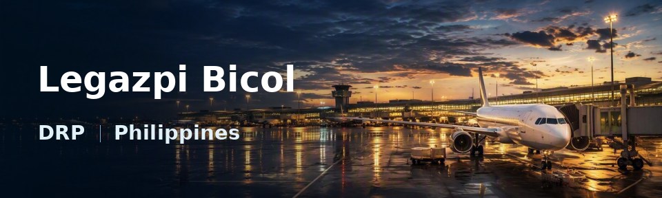 Legazpi Bicol Flughafen-Titelbild mit IATA-Code