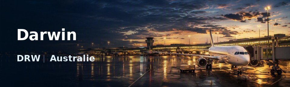 Darwin Flughafen-Titelbild mit IATA-Code
