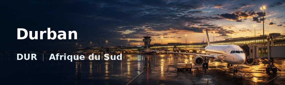 Durban Flughafen-Titelbild mit IATA-Code