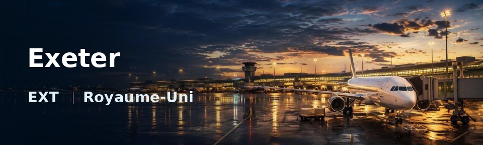 Exeter Flughafen-Titelbild mit IATA-Code