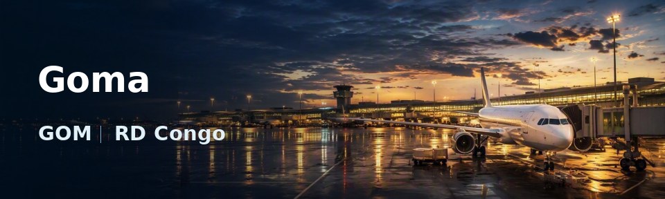 Goma Flughafen-Titelbild mit IATA-Code