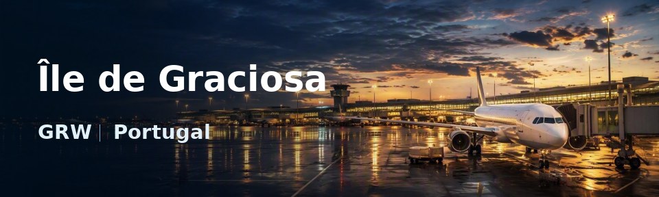 Île de Graciosa Flughafen-Titelbild mit IATA-Code