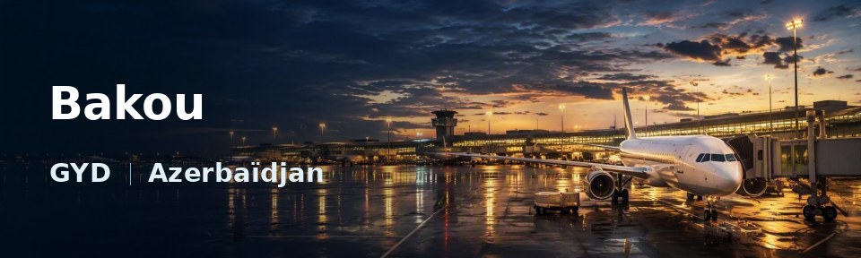Bakou Flughafen-Titelbild mit IATA-Code
