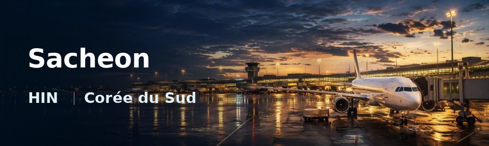 Sacheon Flughafen-Titelbild mit IATA-Code
