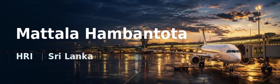 Mattala Hambantota Flughafen-Titelbild mit IATA-Code