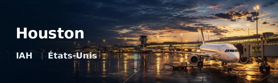 Houston Flughafen-Titelbild mit IATA-Code