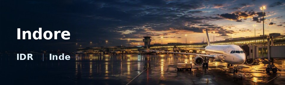 Indore Flughafen-Titelbild mit IATA-Code