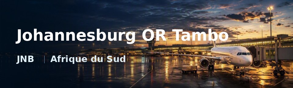 Johannesburg OR Tambo Flughafen-Titelbild mit IATA-Code