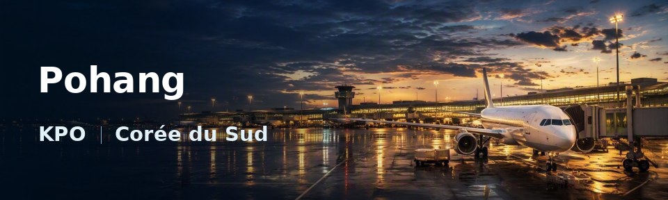 Pohang Flughafen-Titelbild mit IATA-Code