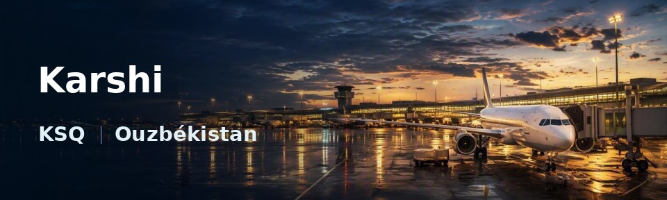 Karshi Flughafen-Titelbild mit IATA-Code