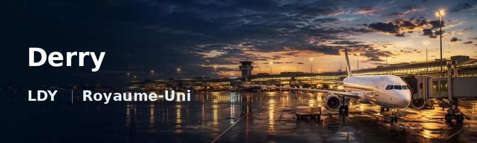 Derry Flughafen-Titelbild mit IATA-Code