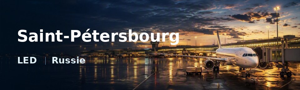 Saint-Pétersbourg Flughafen-Titelbild mit IATA-Code