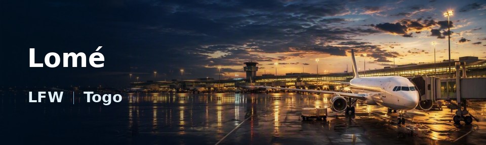 Lomé Flughafen-Titelbild mit IATA-Code